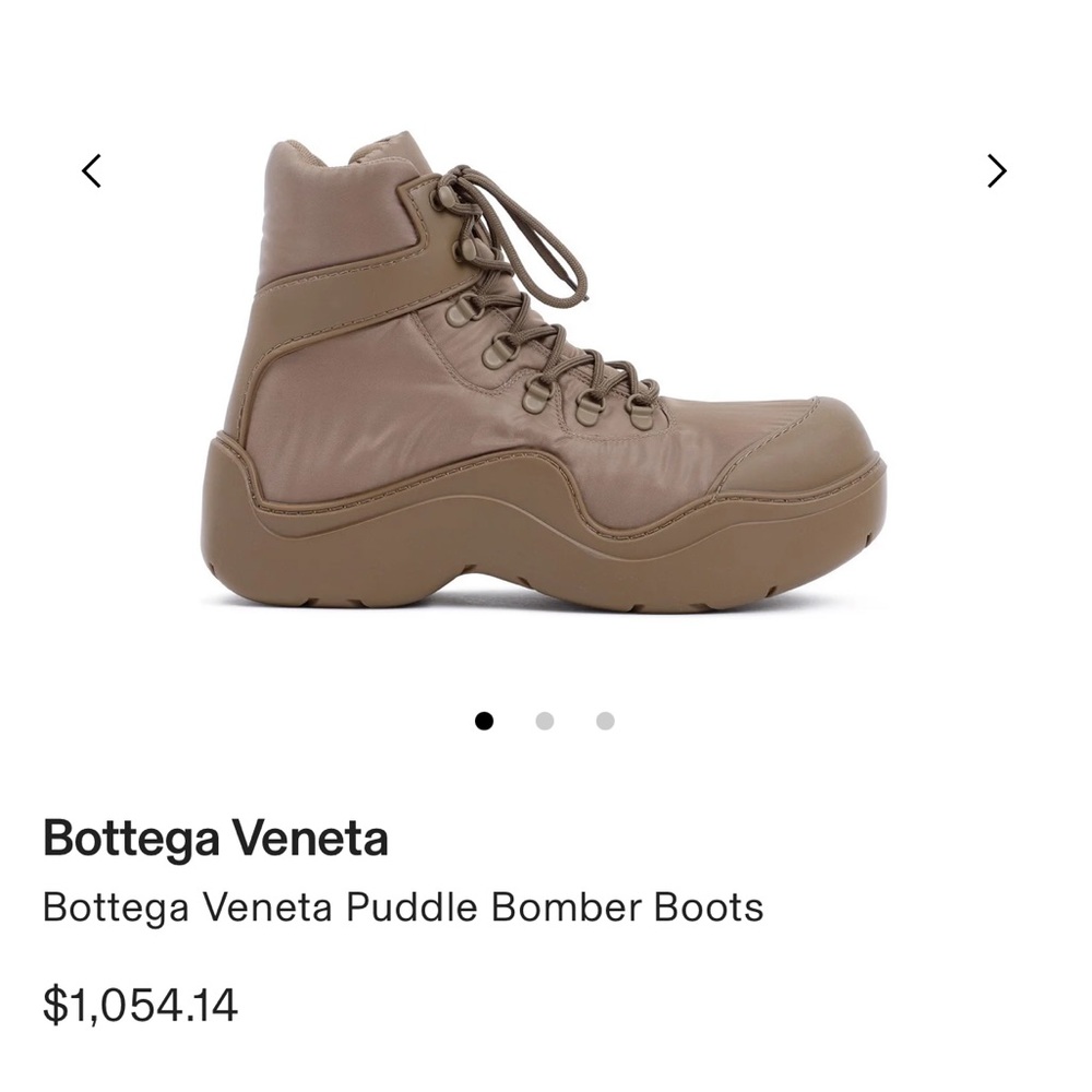 Bottega Veneta Puddle Bomber in Khaki | Men’s 45 or US 12. Original price $1054
